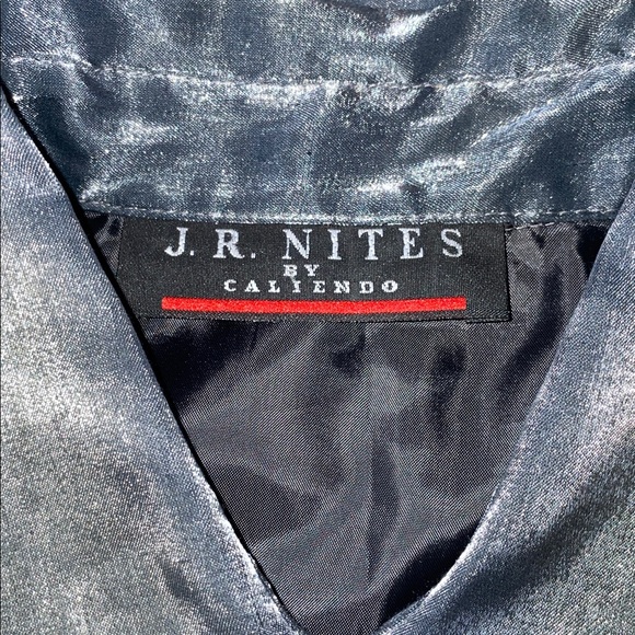 Vintage 1990’s J.R. Nites Metallic long sleeve Button-Down Blouse.  Size M. - Picture 4 of 5
